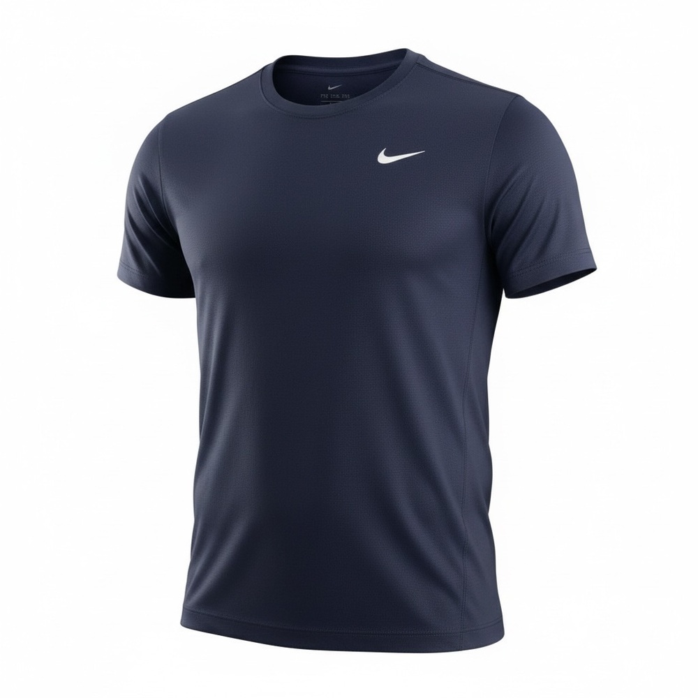 Nike Men's Dri-Fit Dark Blue Short Sleeve Tee Size XL - Picture 2 of 5